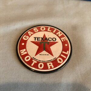 Texaco Gasoline Motor Oil Round Magnet #F69